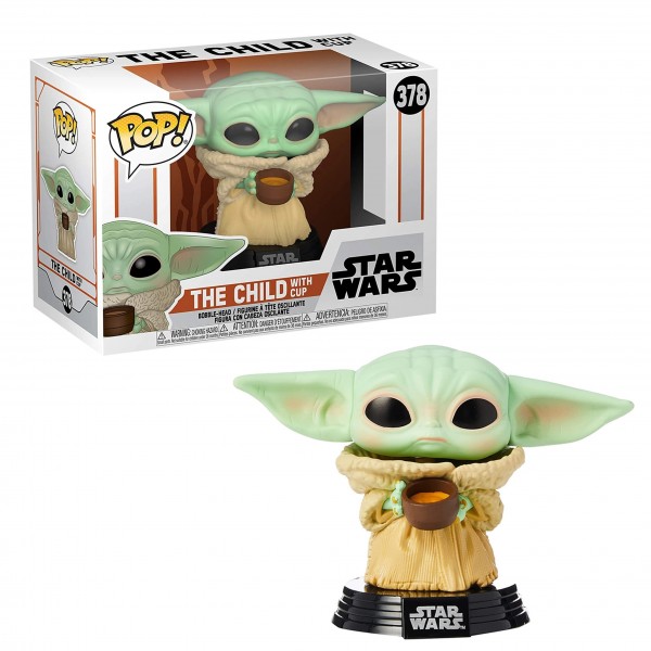 Фигурка Funko Pop Малыш Йода с чашкой - The Child with Cup №378 10 см 